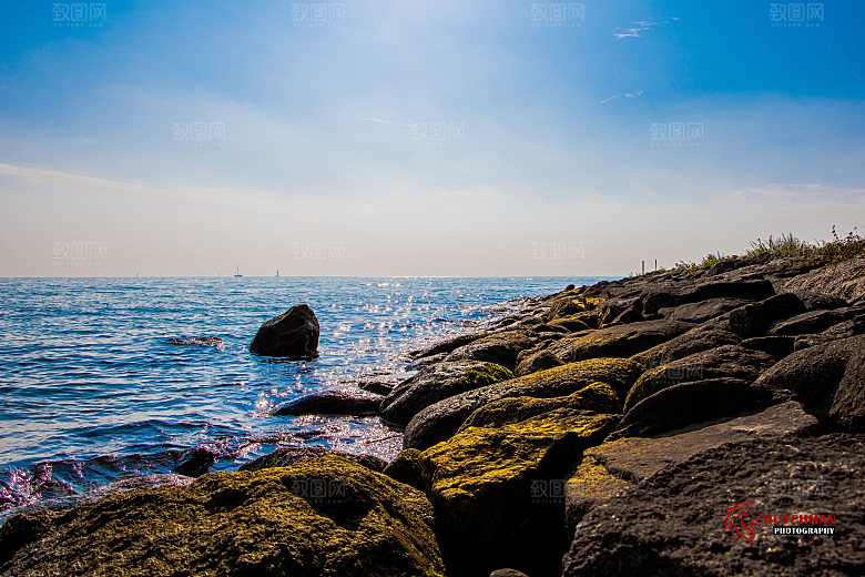 高清海景海滩沙滩海边大海蓝色海洋海岸海滨