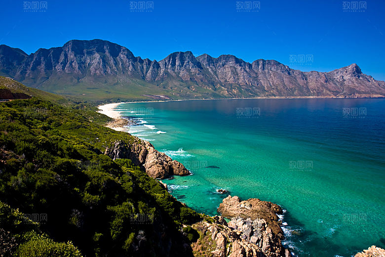 高清海景海滩沙滩海边大海蓝色海岸印尼