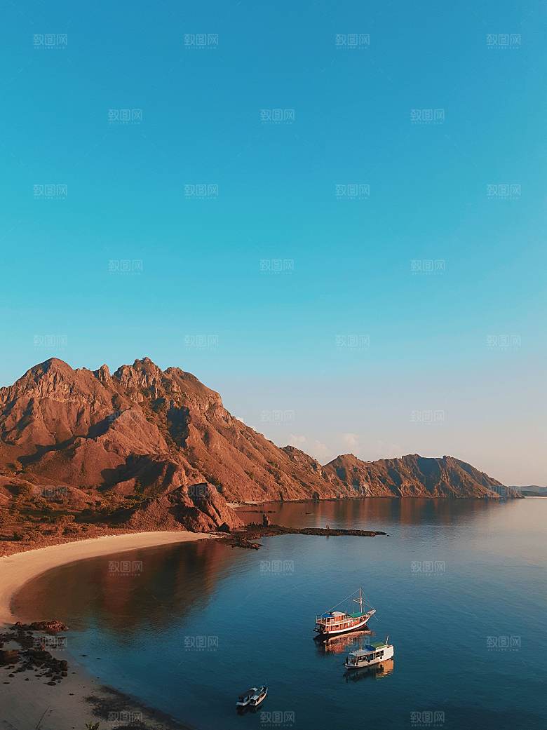 高清海景海滩沙滩海边大海蓝色海岸印尼图片
