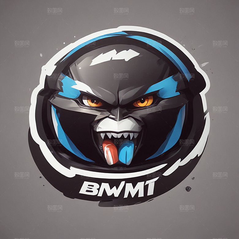 暗黑风格黑色BMW M340i猫图片