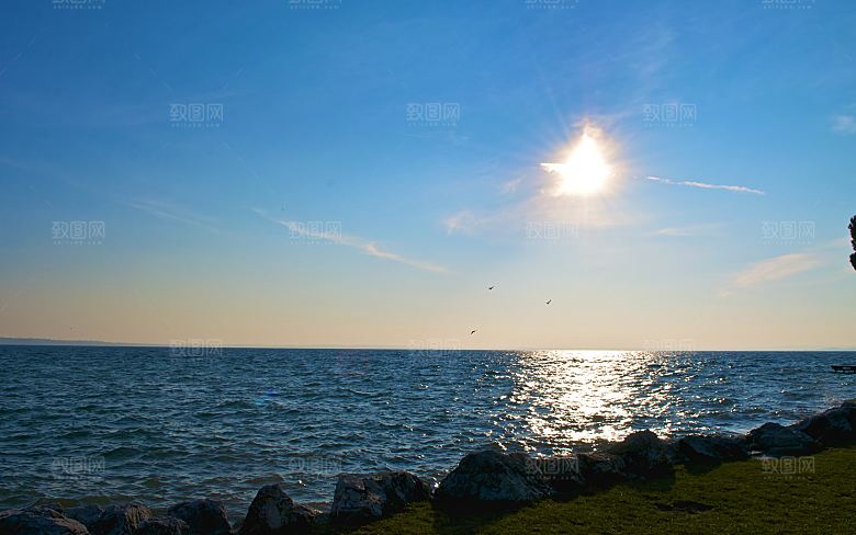 高清海景海滩沙滩海边大海蓝色海岸素材