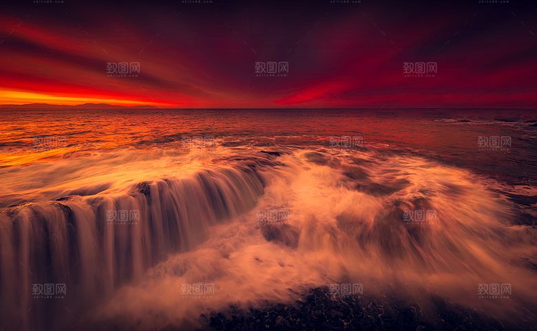 高清海景海滩沙滩海边大海蓝色海岸素材