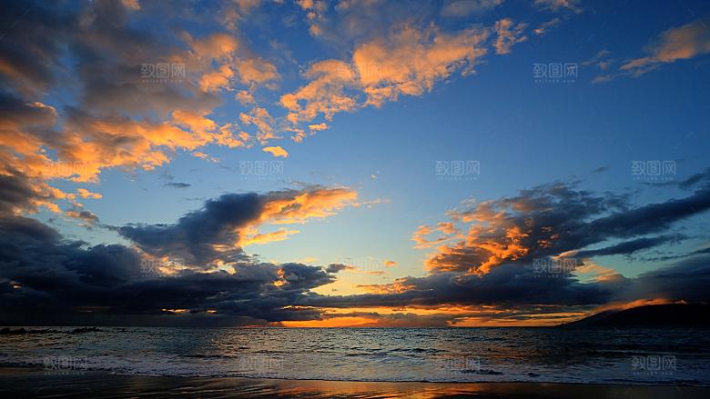 高清海景海滩沙滩海边大海蓝色海岸素材