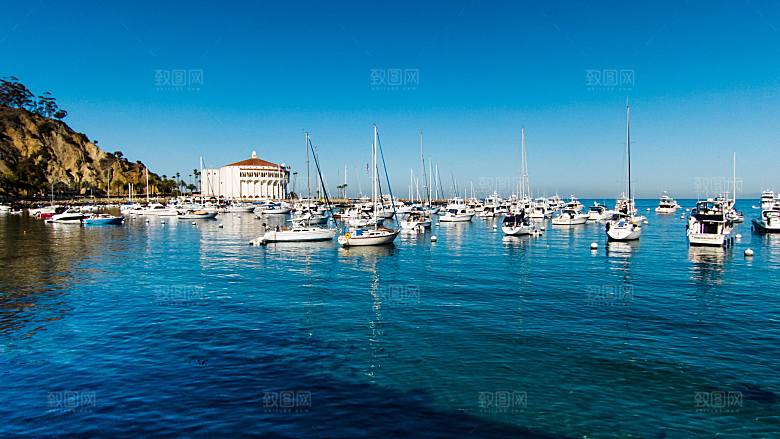 高清海景海滩沙滩海边大海蓝色海岸