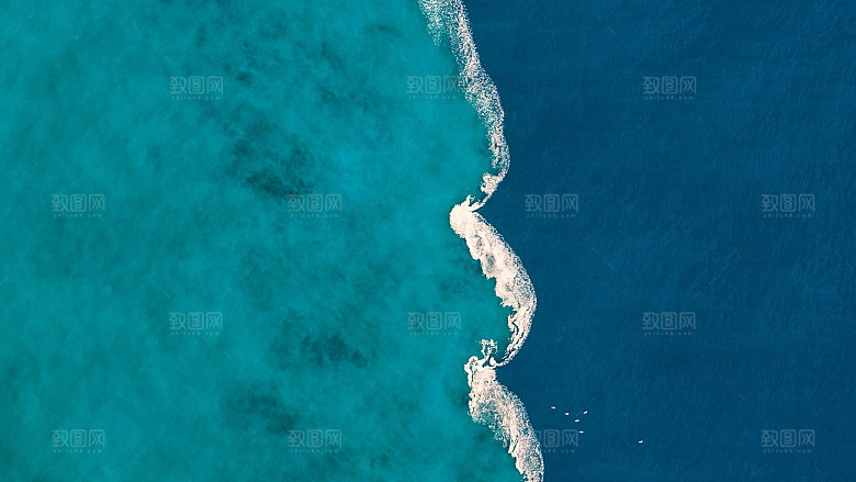 高清海景海滩沙滩海边大海蓝色海岸