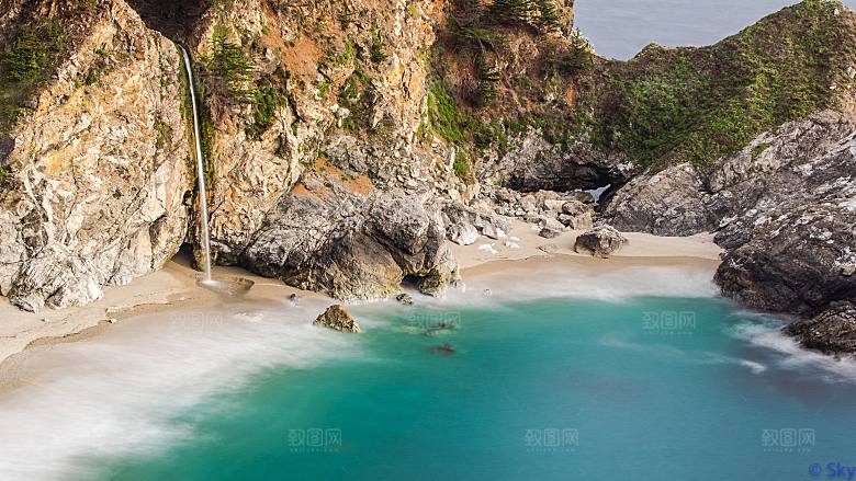 高清海景海滩沙滩海边大海蓝色海岸