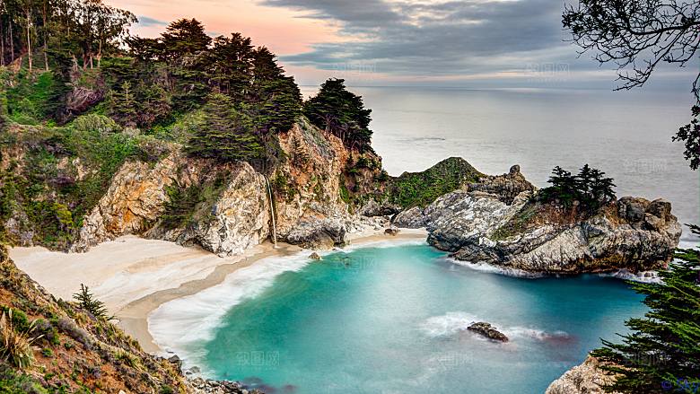 高清海景海滩沙滩海边大海蓝色海岸