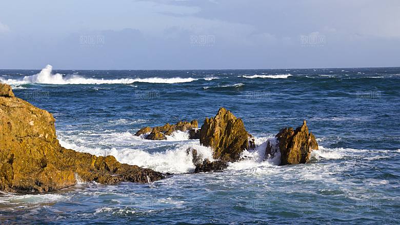 高清海景海滩沙滩海边大海蓝色海岸素材