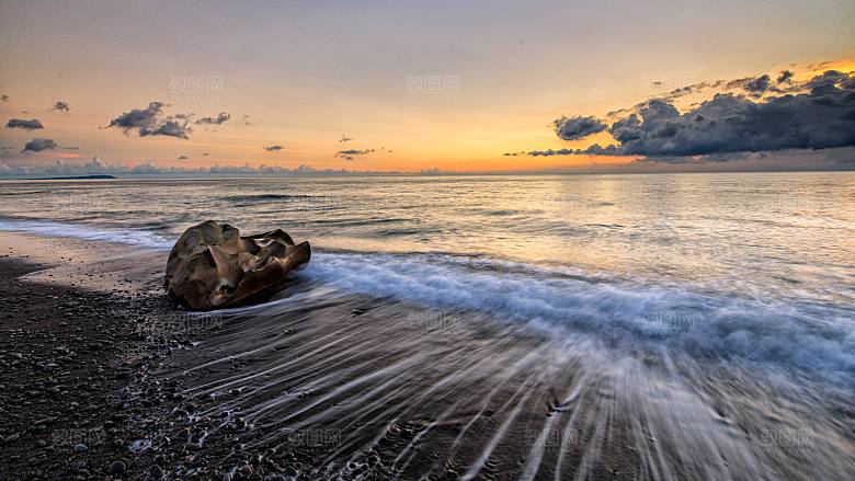 高清海景海滩沙滩海边大海蓝色海岸素材