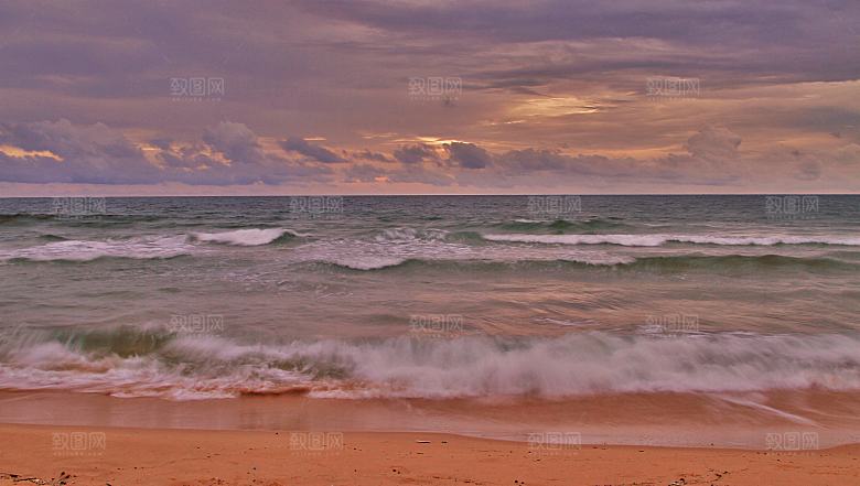 高清海景海滩沙滩海边大海蓝色海岸素材