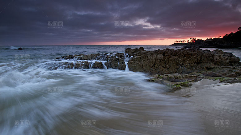 高清海景海滩沙滩海边大海蓝色海岸素材