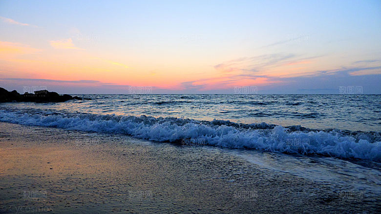 高清海景海滩沙滩海边大海蓝色海岸素材