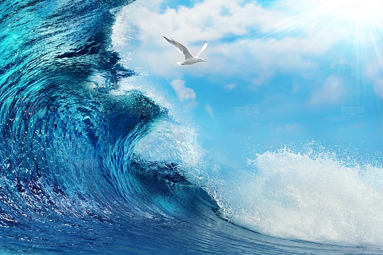高清海景海滩沙滩海边大海蓝色海岸素材