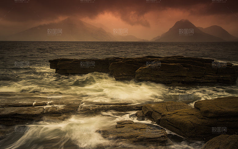 高清海景海滩沙滩海边大海蓝色海岸素材