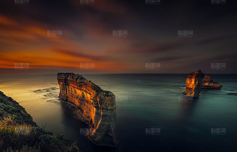 高清海景海滩沙滩海边大海蓝色海岸