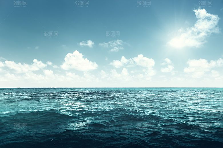 高清海景海滩沙滩海边大海蓝色海岸