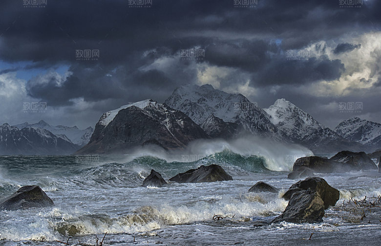 高清海景海滩沙滩海边大海蓝色海岸素材