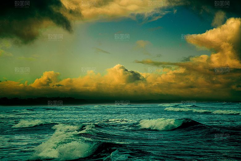 高清海景海滩沙滩海边大海蓝色海岸素材