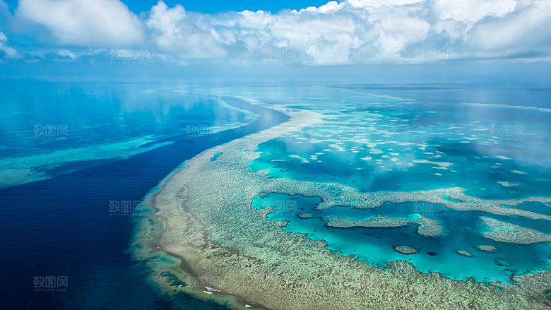 高清海景海滩沙滩海边大海蓝色海岸素材
