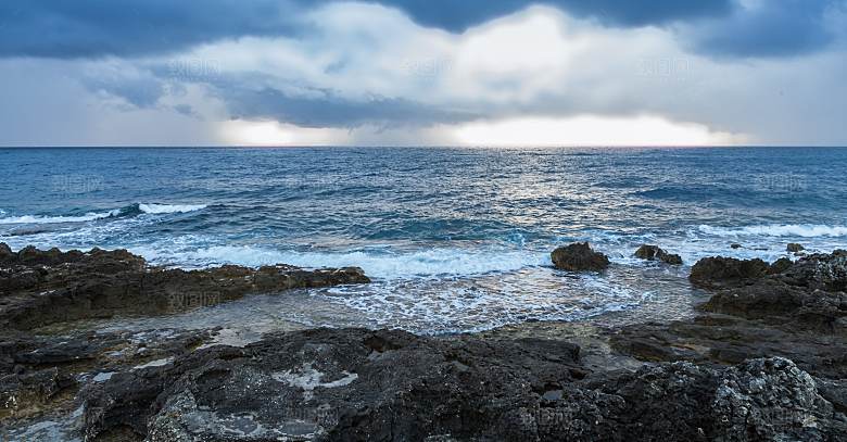 高清海景海滩沙滩海边大海蓝色海岸素材