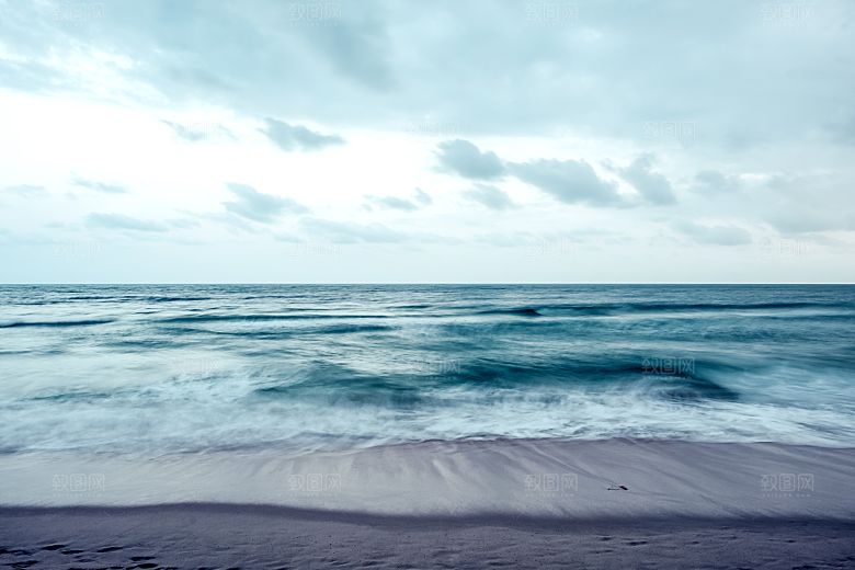高清海景海滩沙滩海边大海蓝色海岸