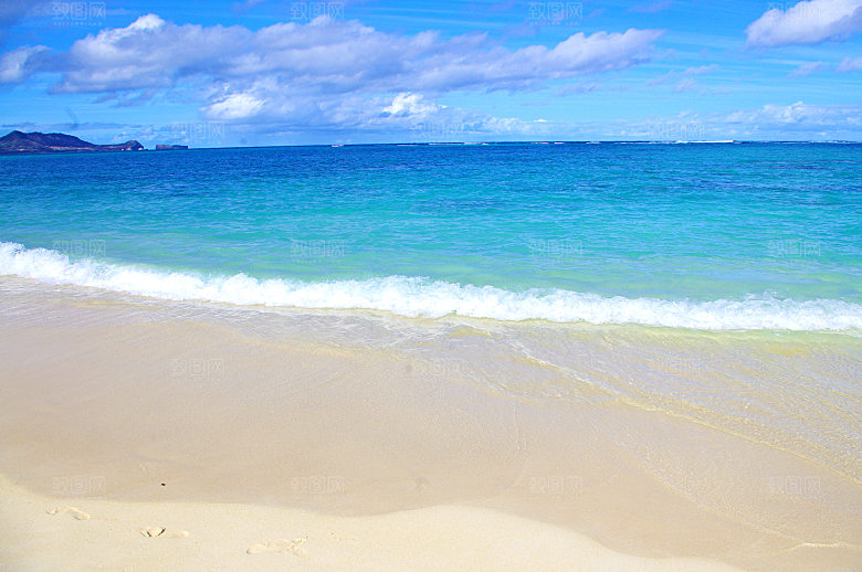 高清海景海滩沙滩海边大海蓝色海岸素材
