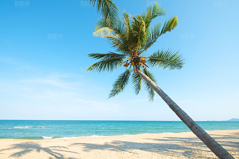 高清海景海滩沙滩海边大海蓝色海岸