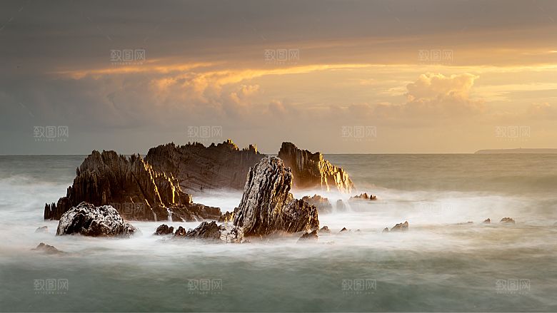 高清海景海滩沙滩海边大海蓝色海岸