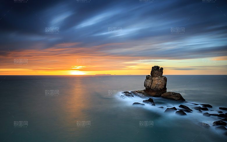 高清海景海滩沙滩海边大海蓝色海岸