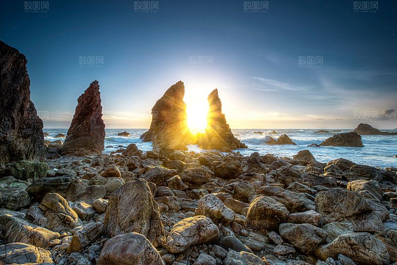 高清海景海滩沙滩海边大海蓝色海岸