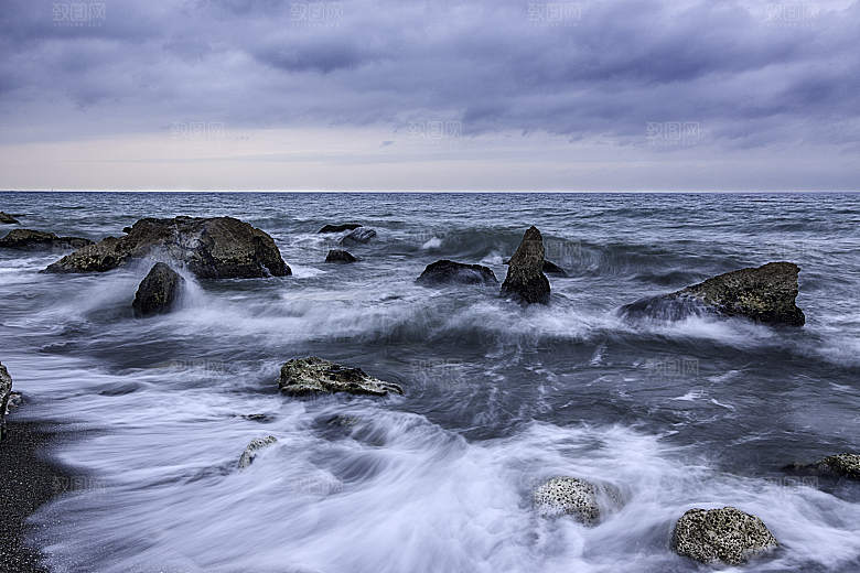 高清海景海滩沙滩海边大海蓝色海岸