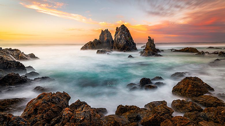 高清海景海滩沙滩海边大海蓝色海岸