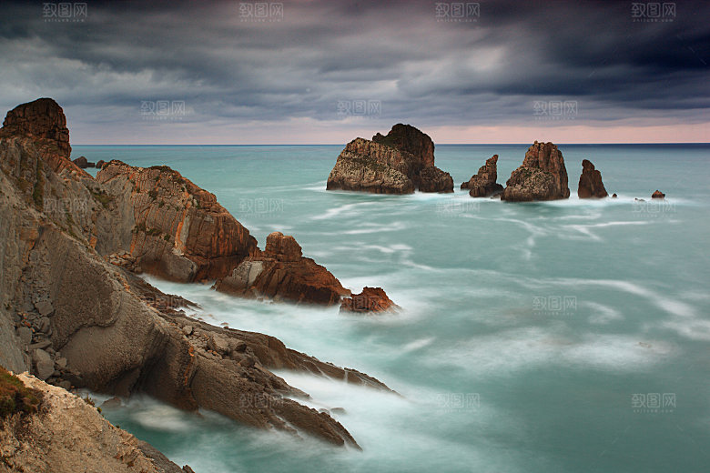 高清海景海滩沙滩海边大海蓝色海岸素材