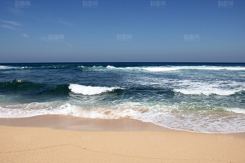 高清海景海滩沙滩海边大海蓝色海岸素材
