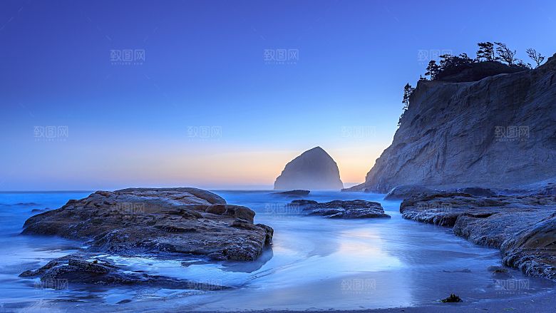 高清海景海滩沙滩海边大海蓝色海岸素材