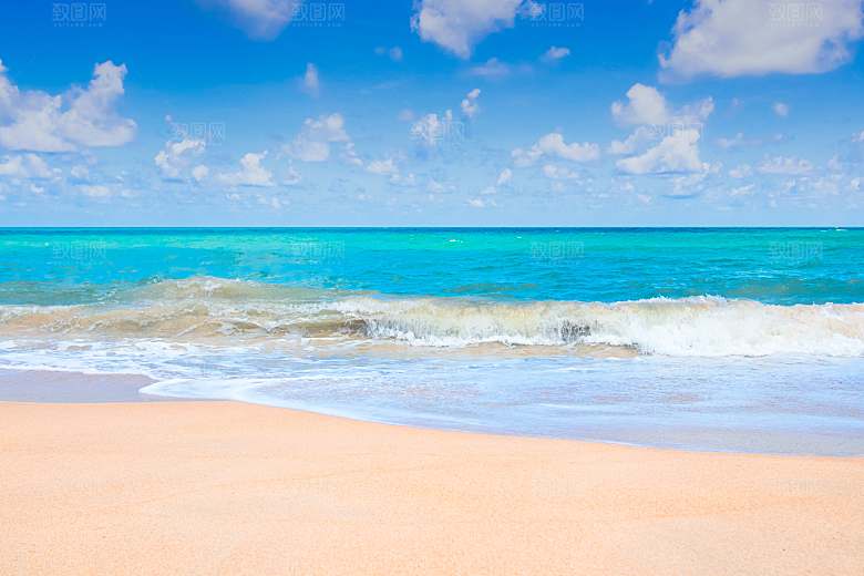 高清海景海滩沙滩海边大海蓝色海岸