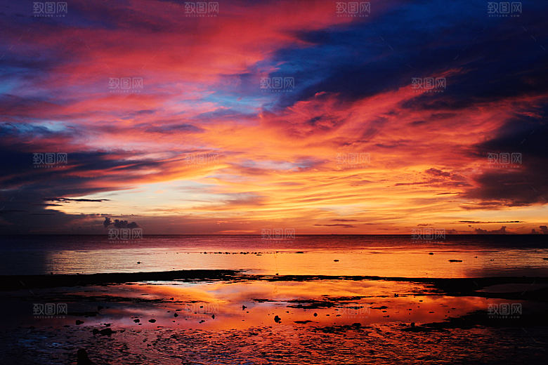高清海景海滩沙滩海边大海蓝色海岸