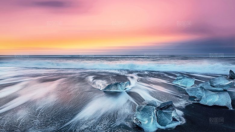 高清海景海滩沙滩海边大海蓝色海岸