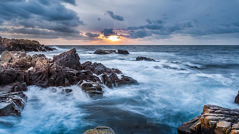 高清海景海滩沙滩海边大海蓝色海洋海岸素材