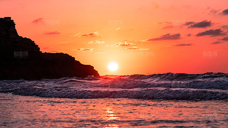 高清海景海滩沙滩海边大海蓝色海洋海岸