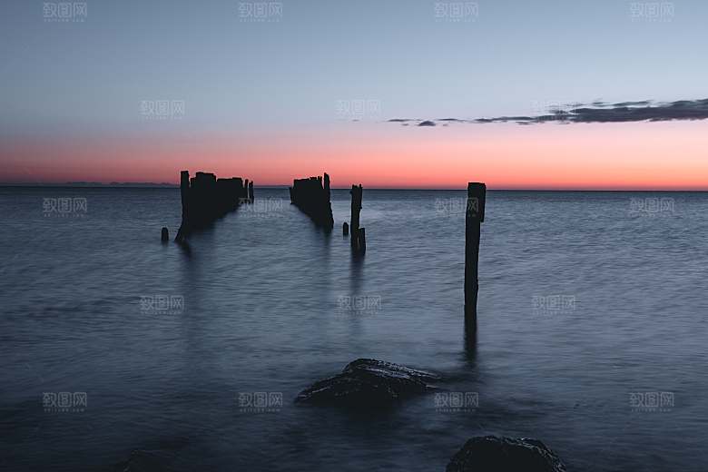 高清海景海滩沙滩海边大海蓝色海洋海岸