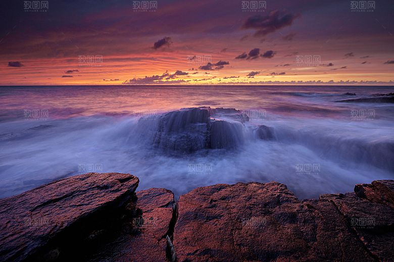 高清海景海滩沙滩海边大海蓝色海洋海岸