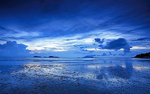 高清海景海滩沙滩海边大海蓝色海洋海岸