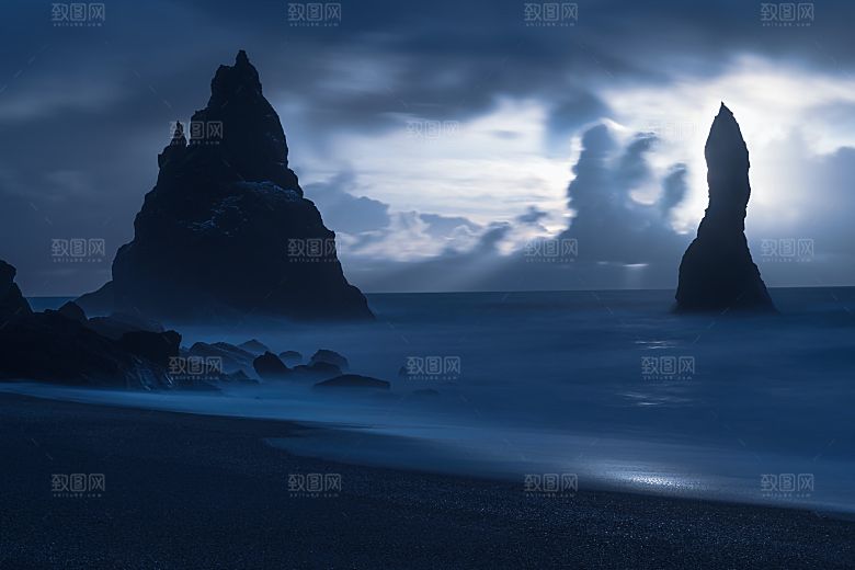 高清海景海滩沙滩海边大海蓝色海洋海岸