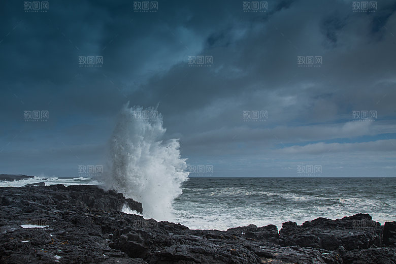 高清海景海浪海滩沙滩海边大海蓝色海岸