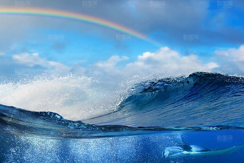 高清海景海浪海滩沙滩海边大海蓝色海岸素材