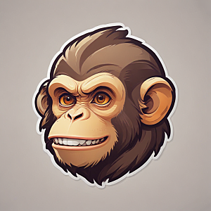 可爱风格的猴子头像图片