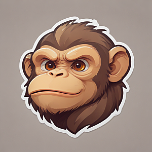 可爱风格的猴子头像图片