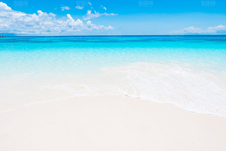 高清海景海滩沙滩海边大海蓝色海洋壁纸素材