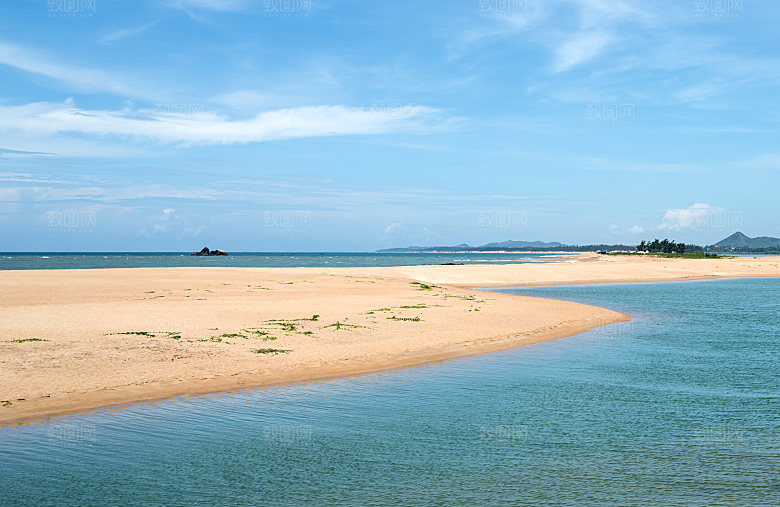 高清海景海滩沙滩海边大海蓝色海洋壁纸素材